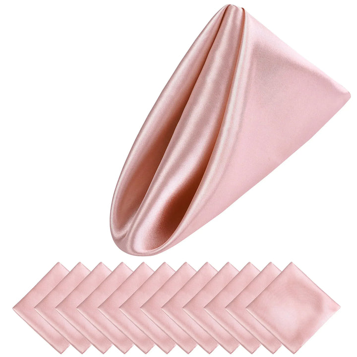 BowLift | Set of 12 Satin Napkins Pattern Luxurious Table Decoration