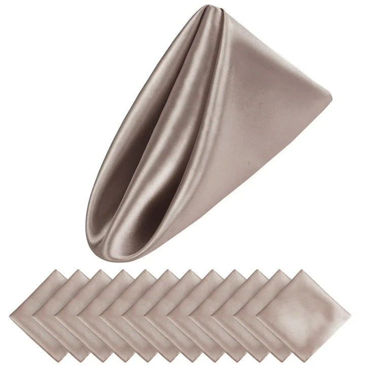 BowLift | Set of 12 Satin Napkins Pattern Luxurious Table Decoration