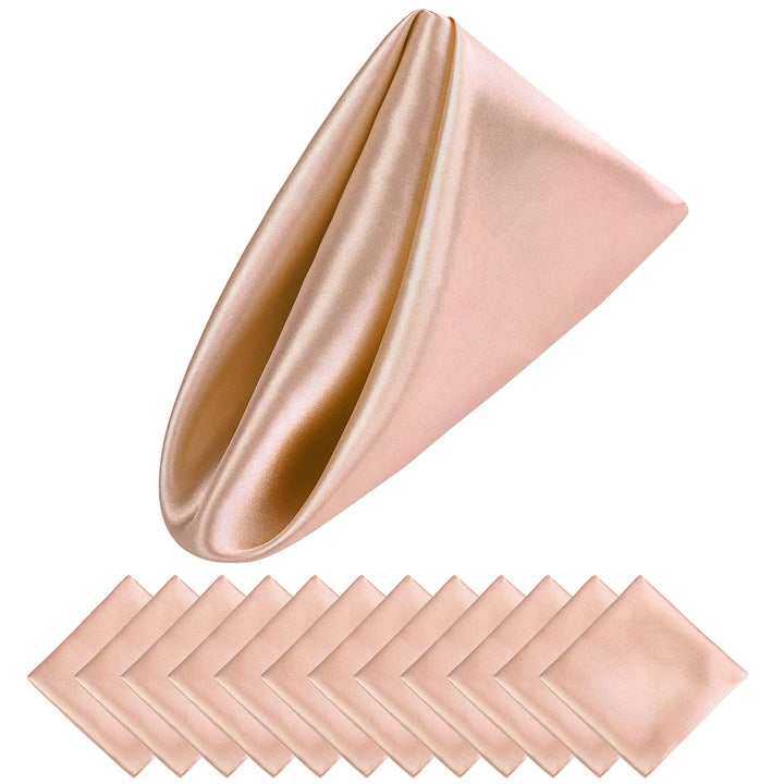 BowLift | Set of 12 Satin Napkins Pattern Luxurious Table Decoration