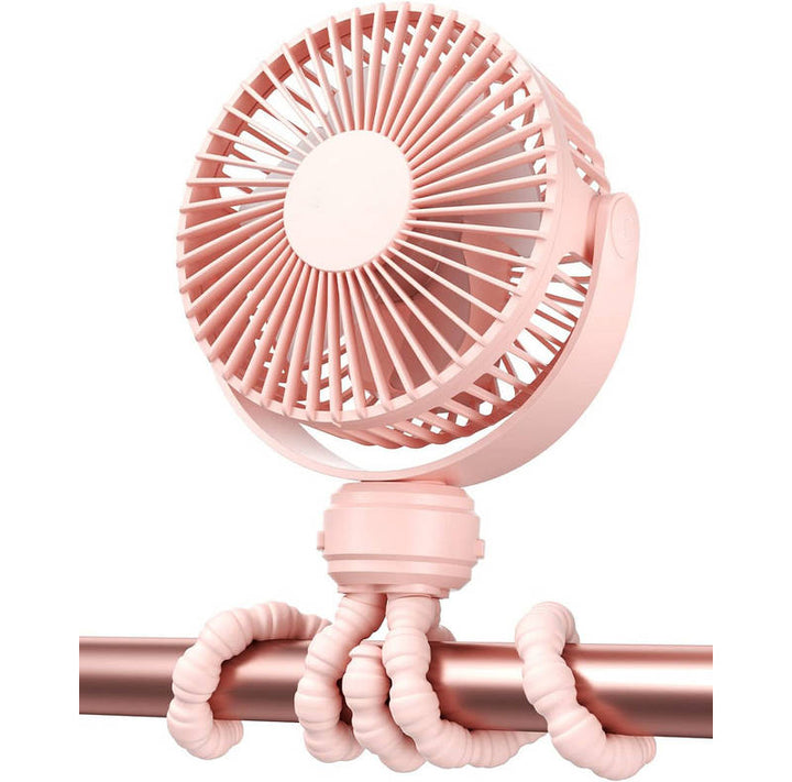 Portable Stroller Fan USB C Rechargeable, 5 Speed Quiet Baby Clip Fan with LED Display 10H Battery for Car Seat Crib Travel | Bowlift