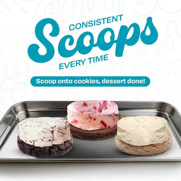 BowLift | Ice Cream Sandwich Scoop | ½-Cup Serving Size | One-Handed Non-Stick Design | Dishwasher Safe