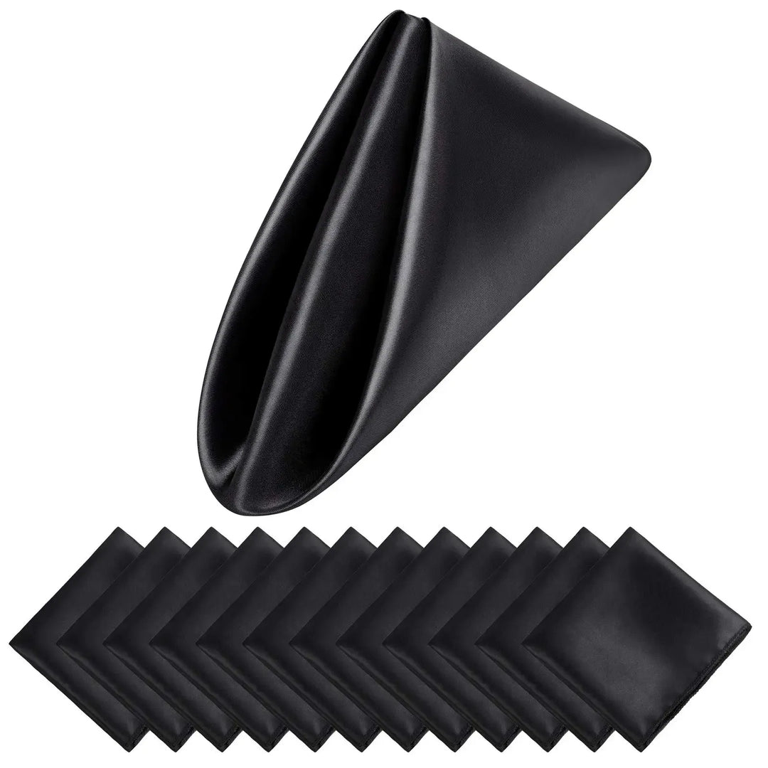 BowLift | Set of 12 Satin Napkins Pattern Luxurious Table Decoration