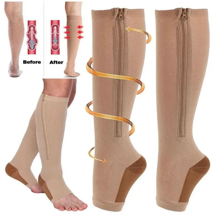 BowLift | Compression Socks with Zipper for Support and Relief