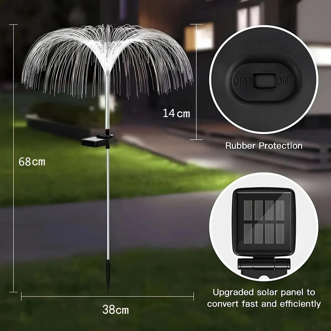 BowLift | Solar Garden Light Jellyfish – Hypnotic Color Change at Night