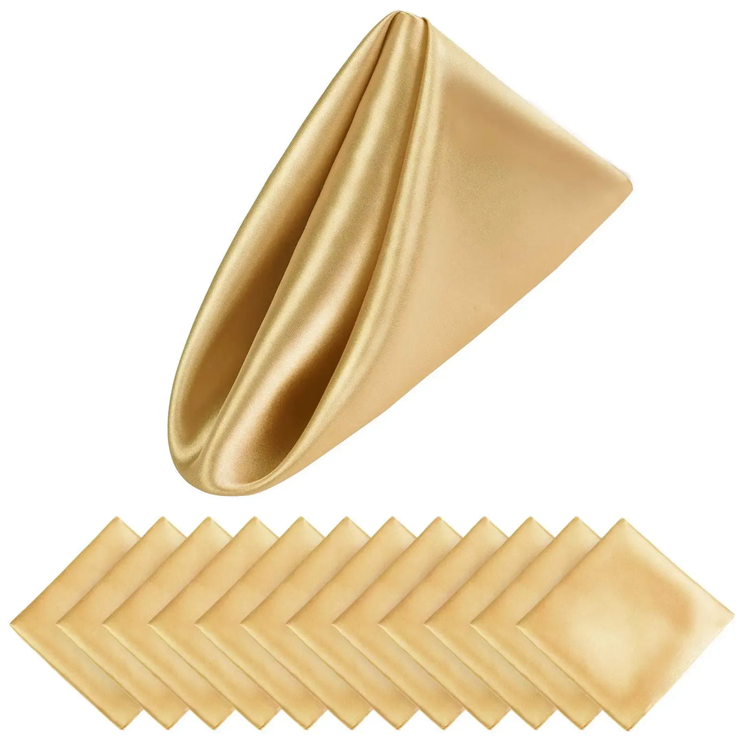 BowLift | Set of 12 Satin Napkins Pattern Luxurious Table Decoration
