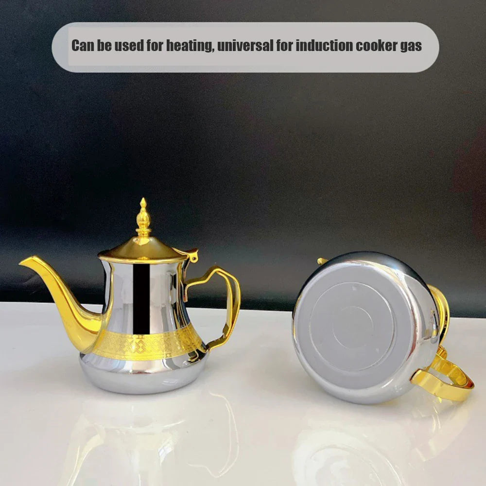 Induction Gas Arabic Style Stainless Steel Teapot Water Tea Kettle | Bowlift
