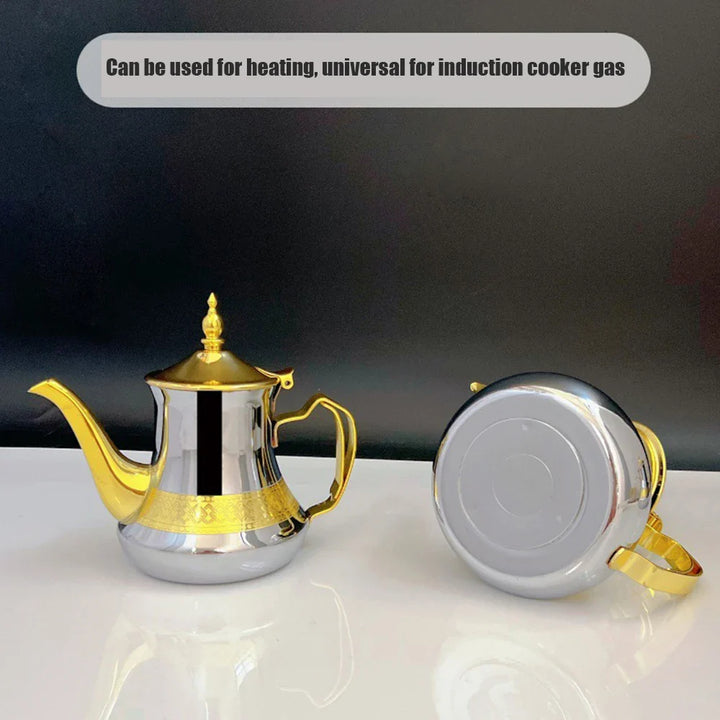 Induction Gas Arabic Style Stainless Steel Teapot Water Tea Kettle | Bowlift