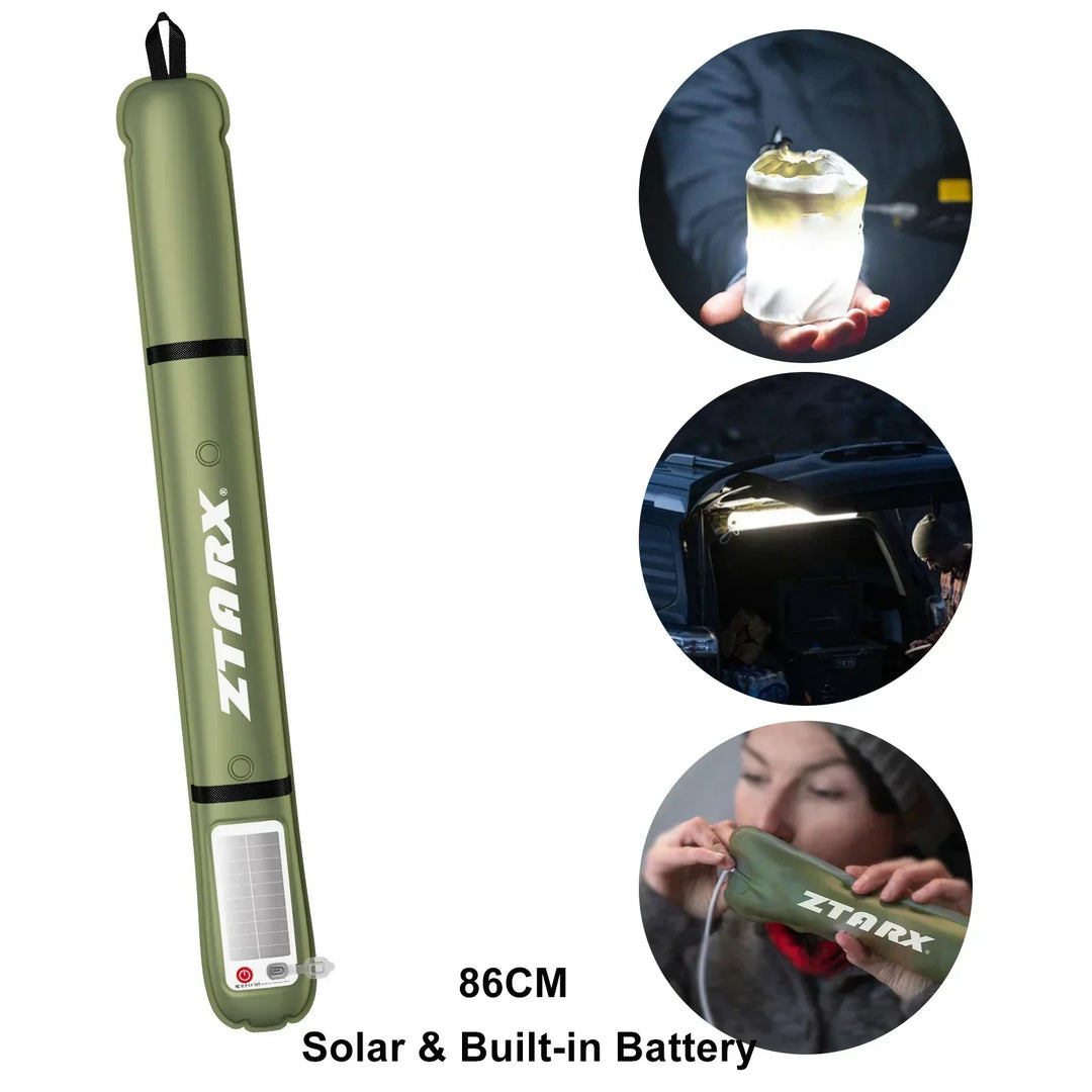 BowLift | Inflatable Solar LED Tube Light - LumiGlow Pro