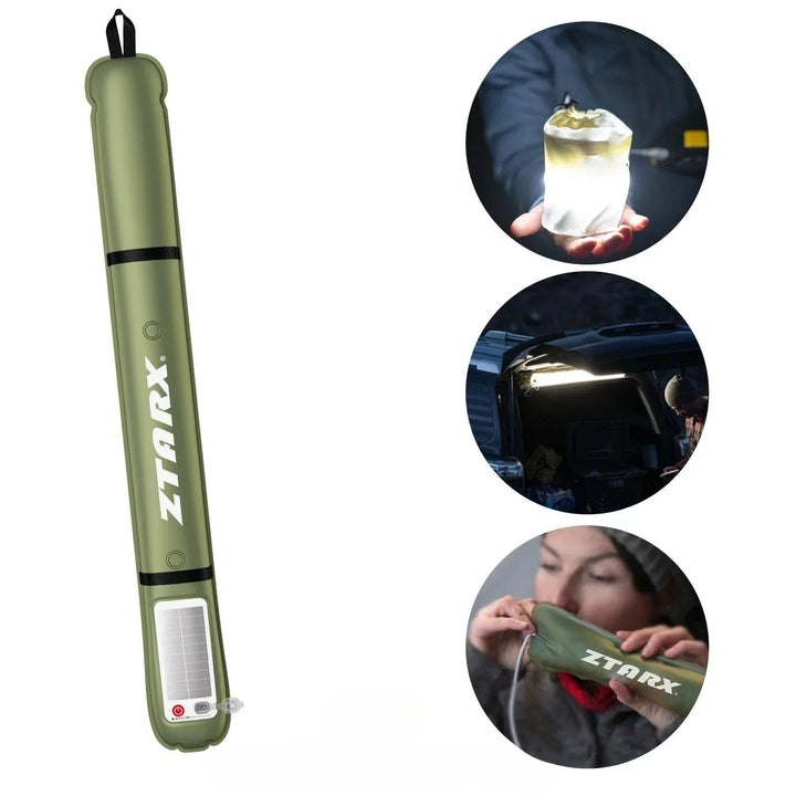 BowLift | Inflatable Solar LED Tube Light - LumiGlow Pro