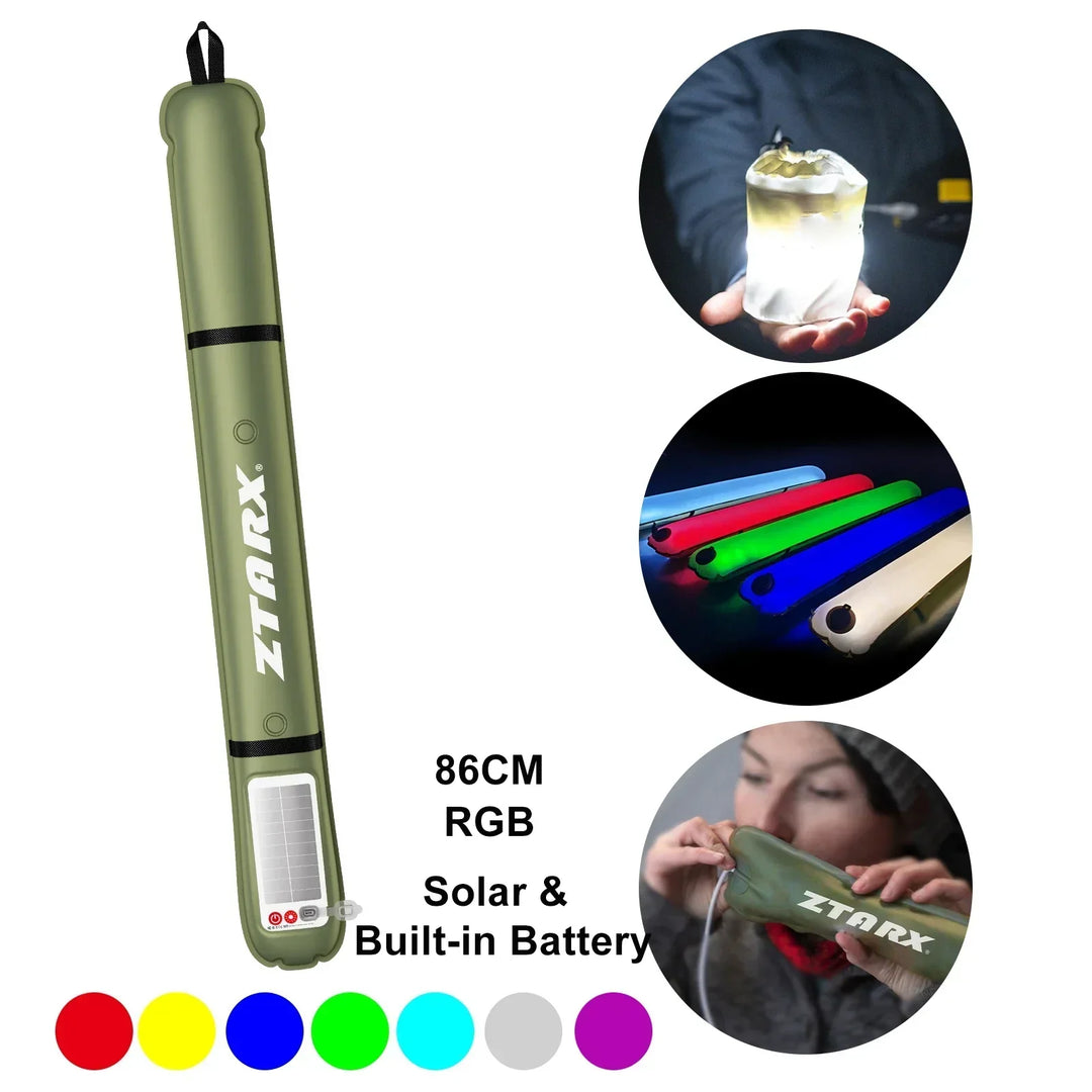 BowLift | Inflatable Solar LED Tube Light - LumiGlow Pro