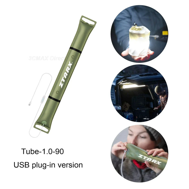 BowLift | Inflatable Solar LED Tube Light - LumiGlow Pro