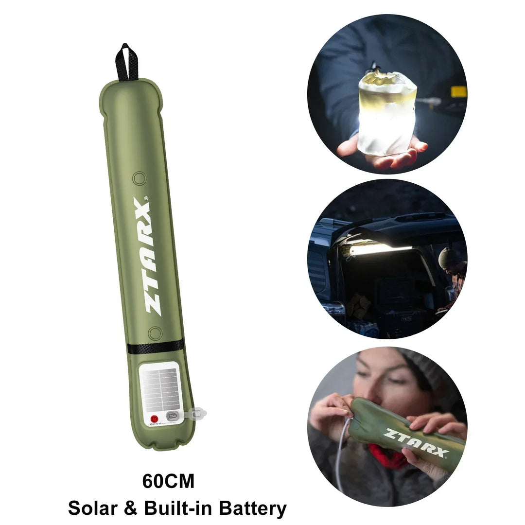 BowLift | Inflatable Solar LED Tube Light - LumiGlow Pro