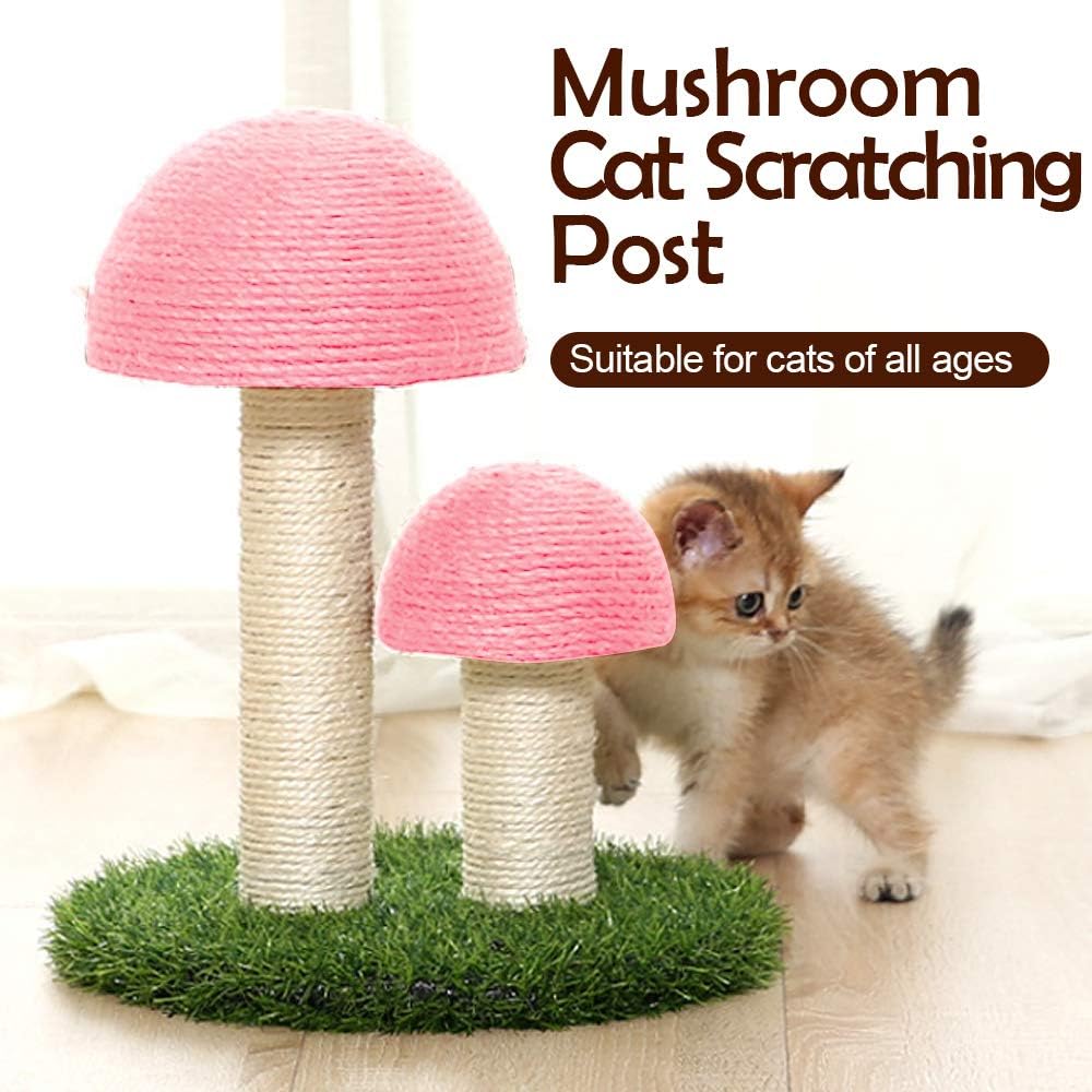 Sisal Cat Mushroom Scratching Post Bowlift