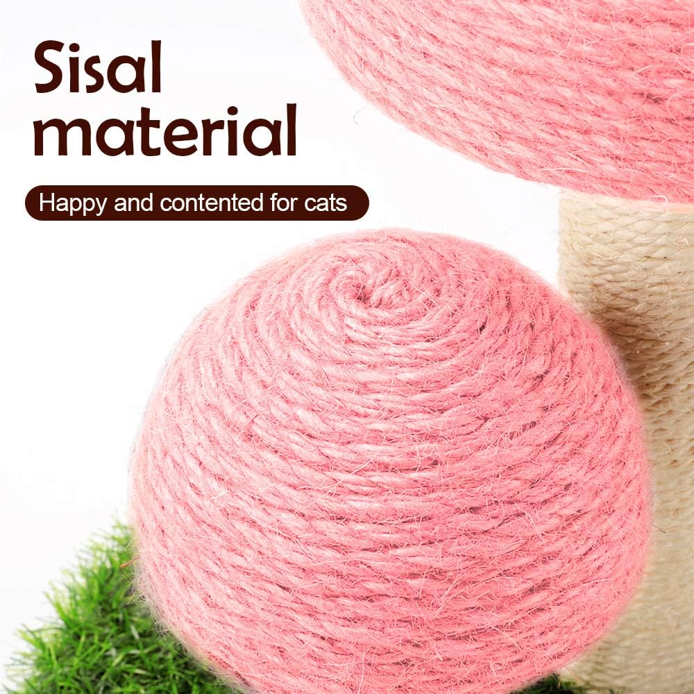Sisal Cat Mushroom Scratching Post Bowlift
