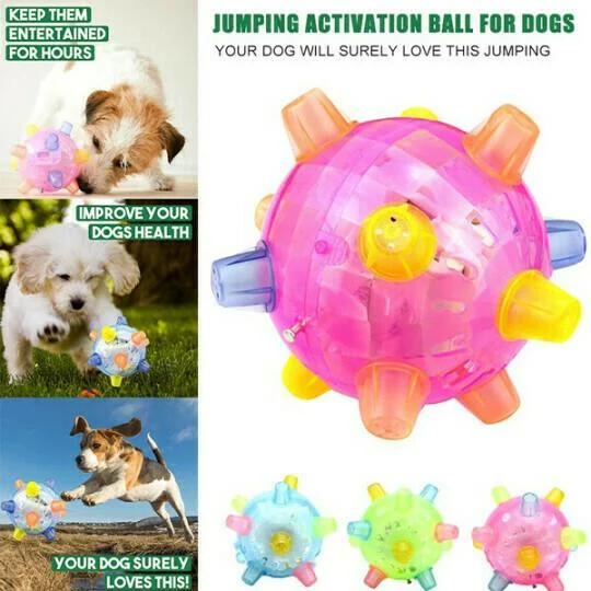 BowLift | Dog Toy LED Bouncing Interactive Ball Rubber