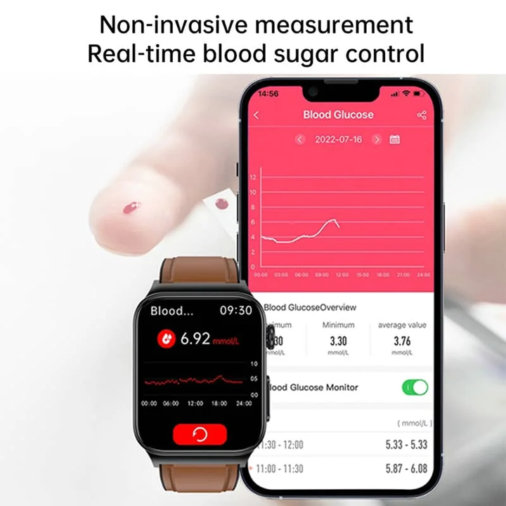 BowLift | All-in-One Health Monitoring Smartwatch with ECG & Blood Glucose Tracker