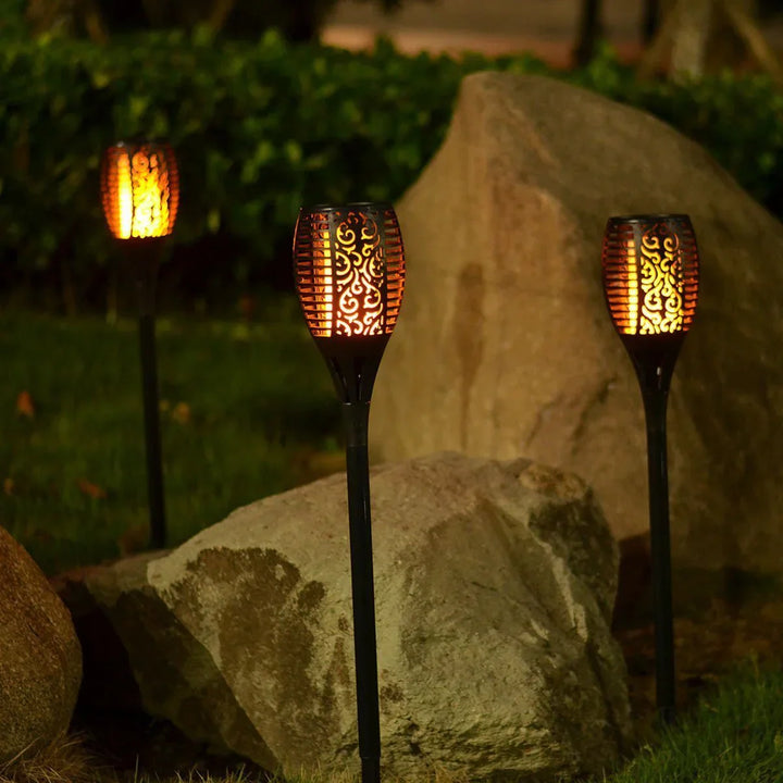 BowLift | Outdoor Solar Garden Torch Light Flame Effect
