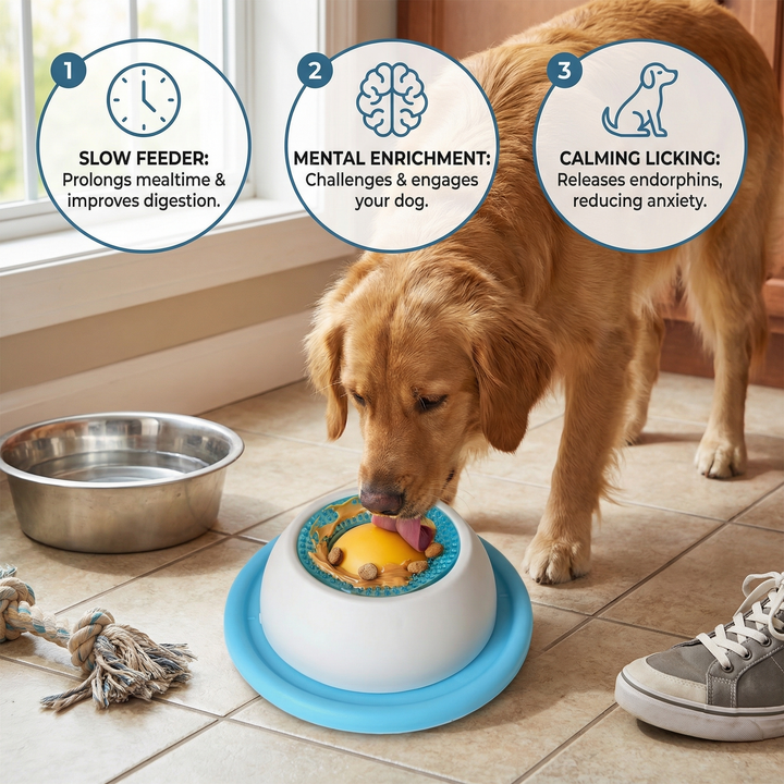 Interactive Lick Mat Slow Feeder Enrichement Toy for Dogs Bowlift