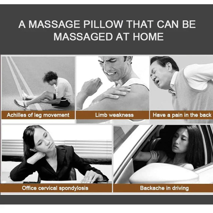BowLift | Heated Neck & Back Massager Pillow | Muscle Relaxation & Pain Relief
