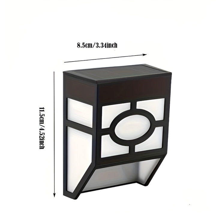 Solar LED Wall Light – Energy Saving and Weatherproof | 2-Pack for Outdoor Use | Bowlift