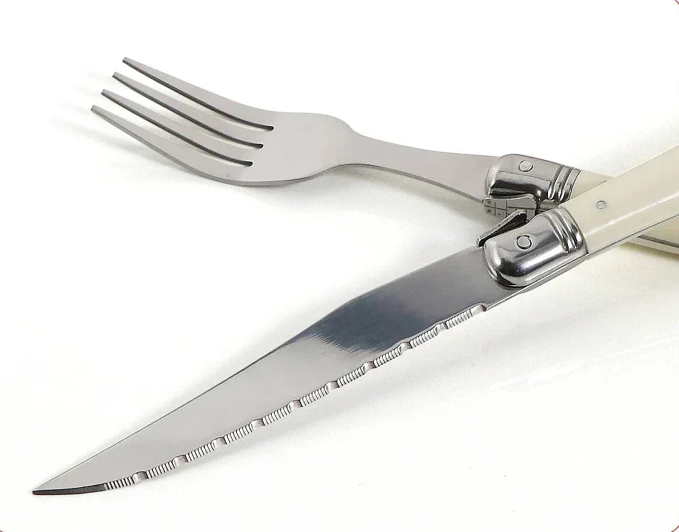 BowLift | IvoryElegance – Luxury Laguiole Cutlery Set with Timeless Style