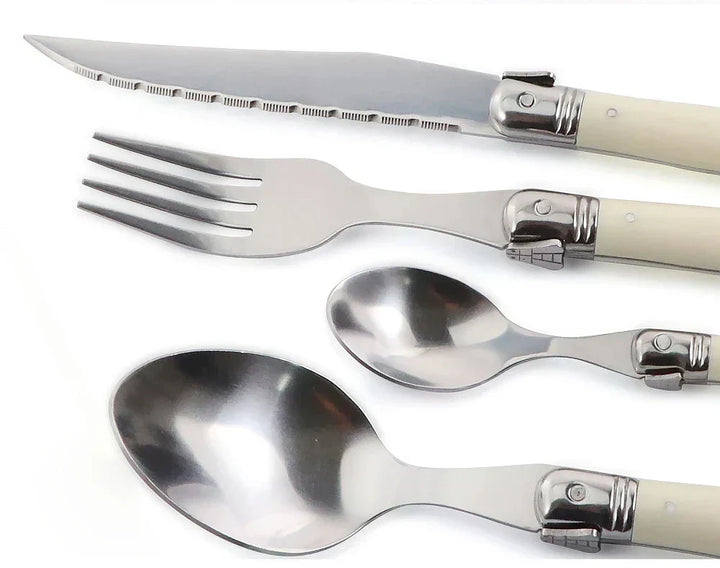 BowLift | IvoryElegance – Luxury Laguiole Cutlery Set with Timeless Style