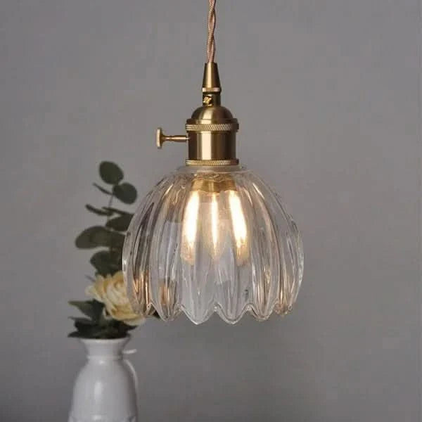 BowLift | Glass Flower Pendant Light – Japanese Style