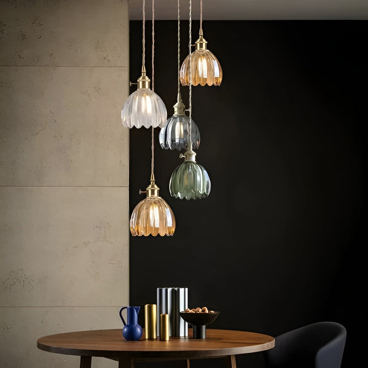 Pendant light with flower glass – Japanese design for cozy rooms | Bowlift