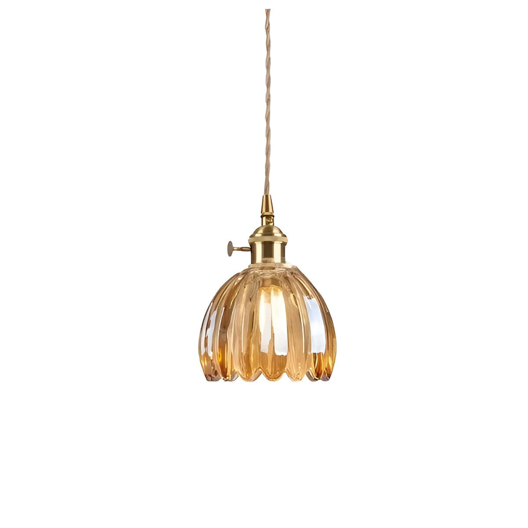 Pendant light with flower glass – Japanese design for cozy rooms | Bowlift