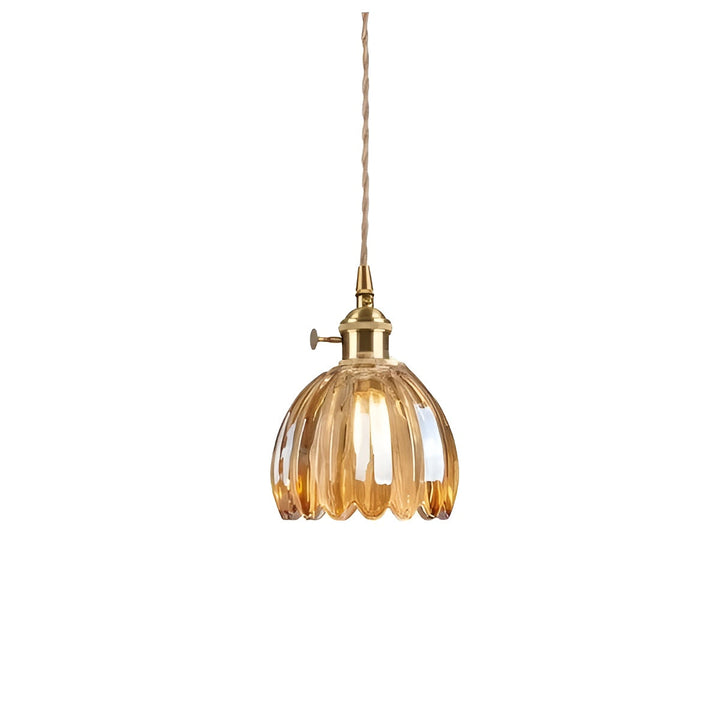 Pendant light with flower glass – Japanese design for cozy rooms | Bowlift