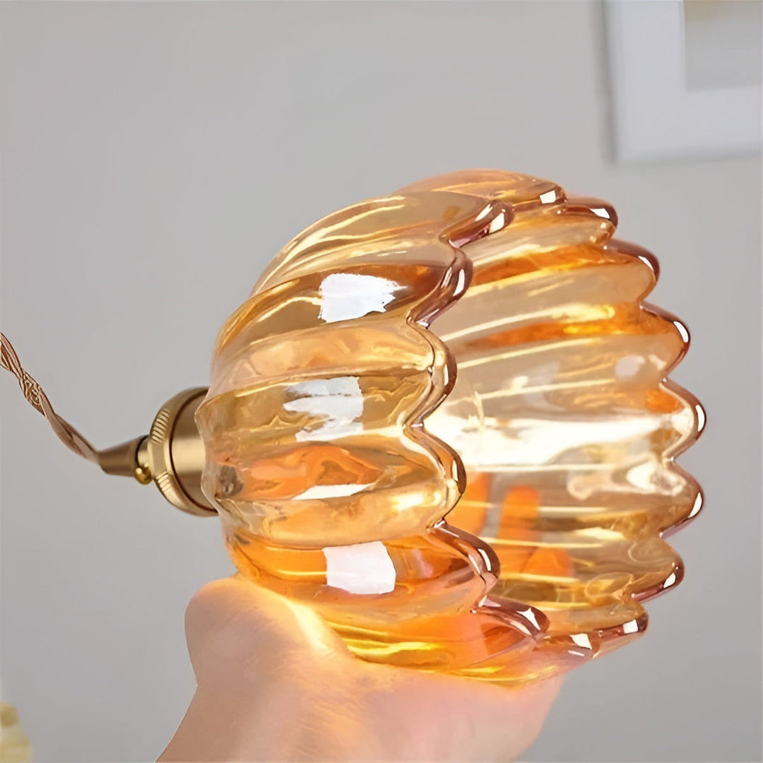 Pendant light with flower glass – Japanese design for cozy rooms | Bowlift