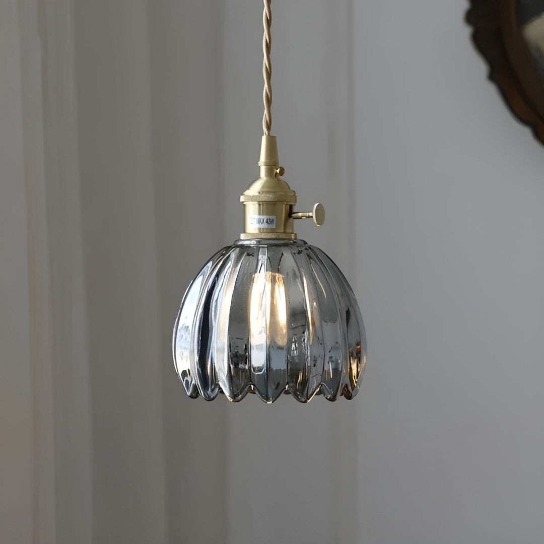 Pendant light with flower glass – Japanese design for cozy rooms | Bowlift