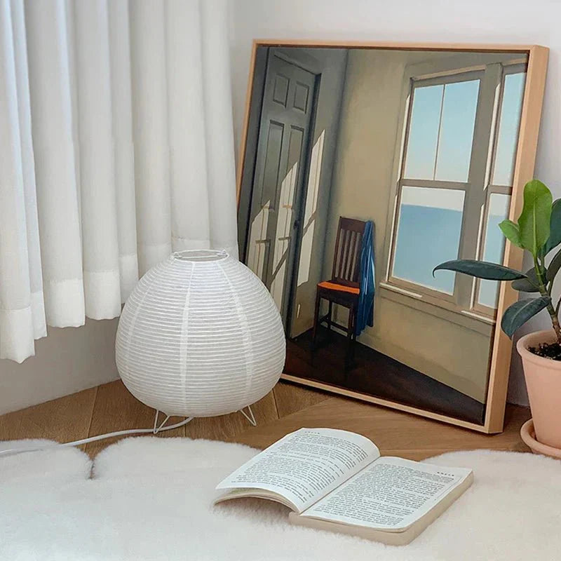 BowLift | ZenGlow – Elegant table lamp in Wabi Sabi style for a soothing interior