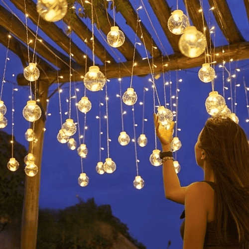 BowLift | Outdoor Solar Bubble String Lights – 8 Modes
