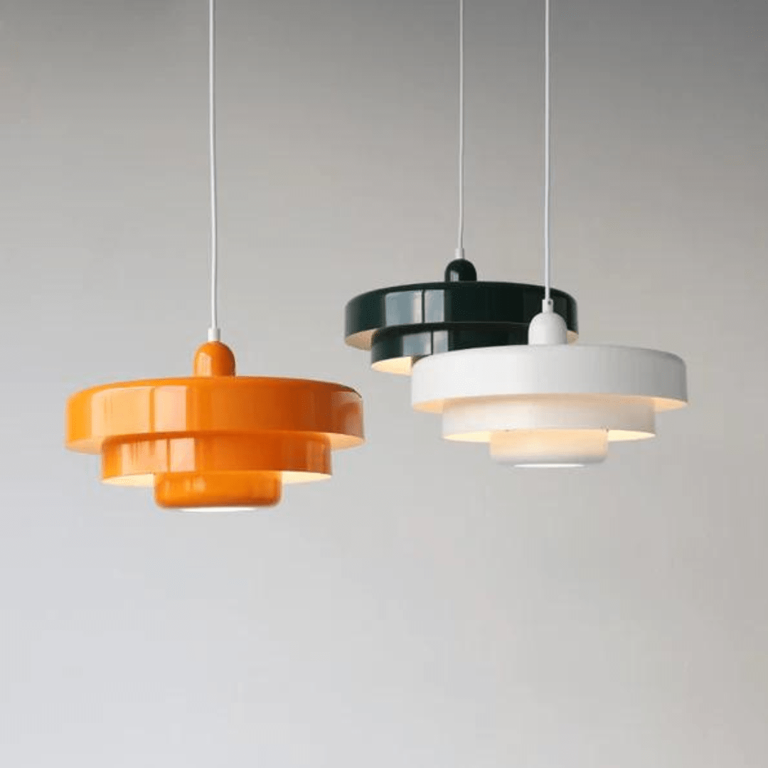 BowLift | Elegant three-level pendant light in macaron colors