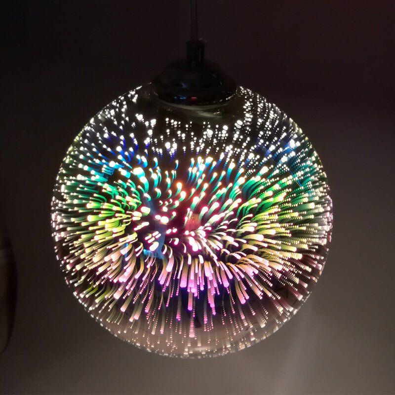 BowLift | SPARKDOME – 3D Glass Dome Pendant Light with Colorful Illumination