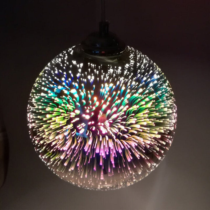 BowLift | SPARKDOME – 3D Glass Dome Pendant Light with Colorful Illumination