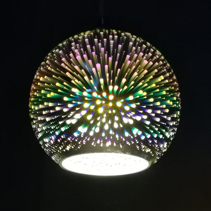BowLift | SPARKDOME – 3D Glass Dome Pendant Light with Colorful Illumination