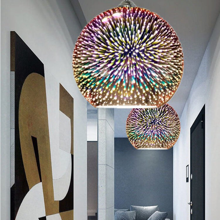 BowLift | SPARKDOME – 3D Glass Dome Pendant Light with Colorful Illumination