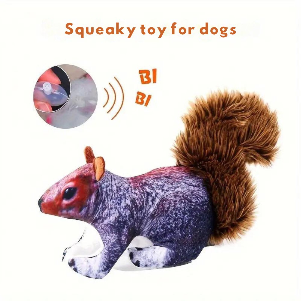 JoyfulBite• Squirrel Dog Toy - Squirrel Dog Toy - BowLift