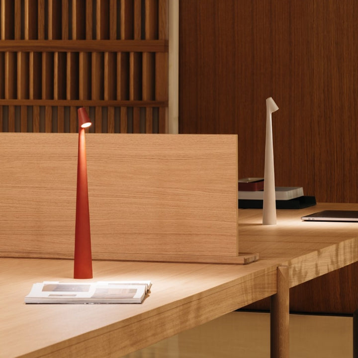 BowLift | Sculpting Table Lamp Wireless LED Lamp Solid Aluminium 10000mAh Battery 3-Level Dimming CRI 90 USB-C Charging Port Warm White 2700K