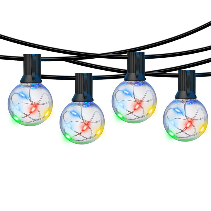 BowLift | LED Outdoor String Lights 35 FT G40 Patio String Lights Linkable Dimmable Waterproof Decorative Lighting with Remote Control for Garden Wedding Party Decorations