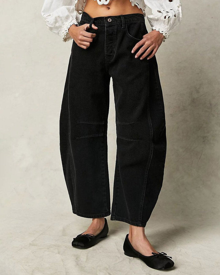 BowLift | Mid Rise Barrel Jeans for Women