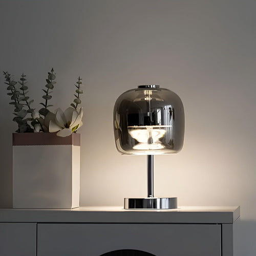 Portable - Elegant table lamp made of mirror glass Bowlift