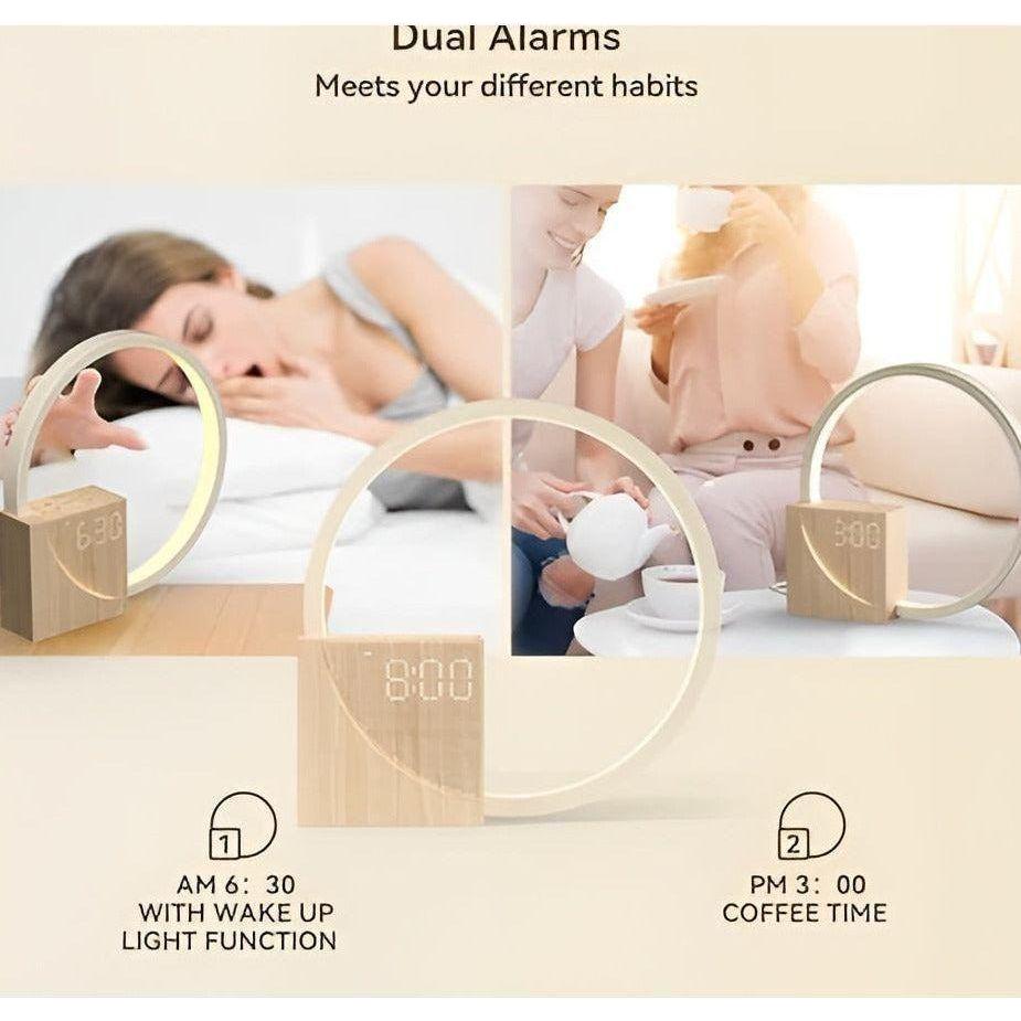 BowLift | Smart Snooze – Sunrise Simulation Alarm Clock with Dimmable Touch Lamp & Soothing Sounds