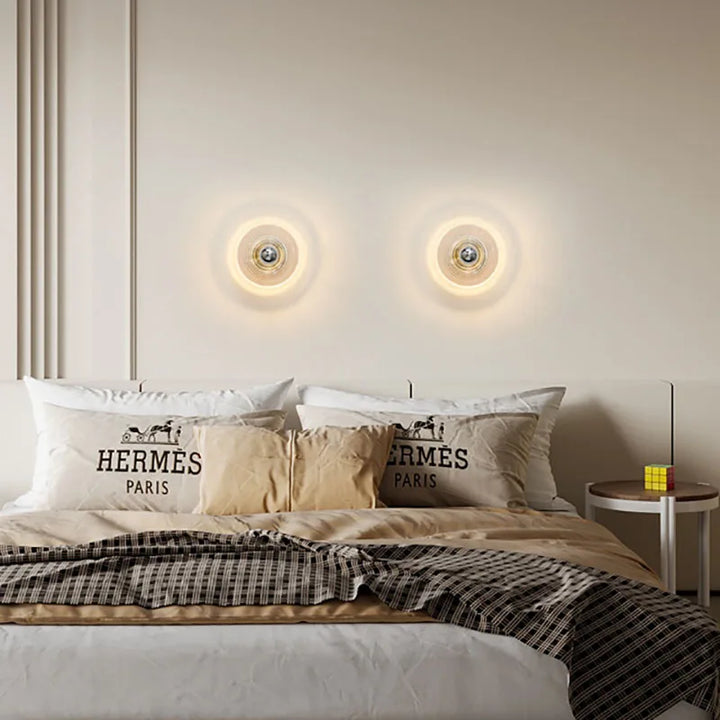 BowLift | Vitra – Vintage Glass Wall Light | Hand-Blown Glass & Iron | E27 Fixture | Warm Ambient Lighting