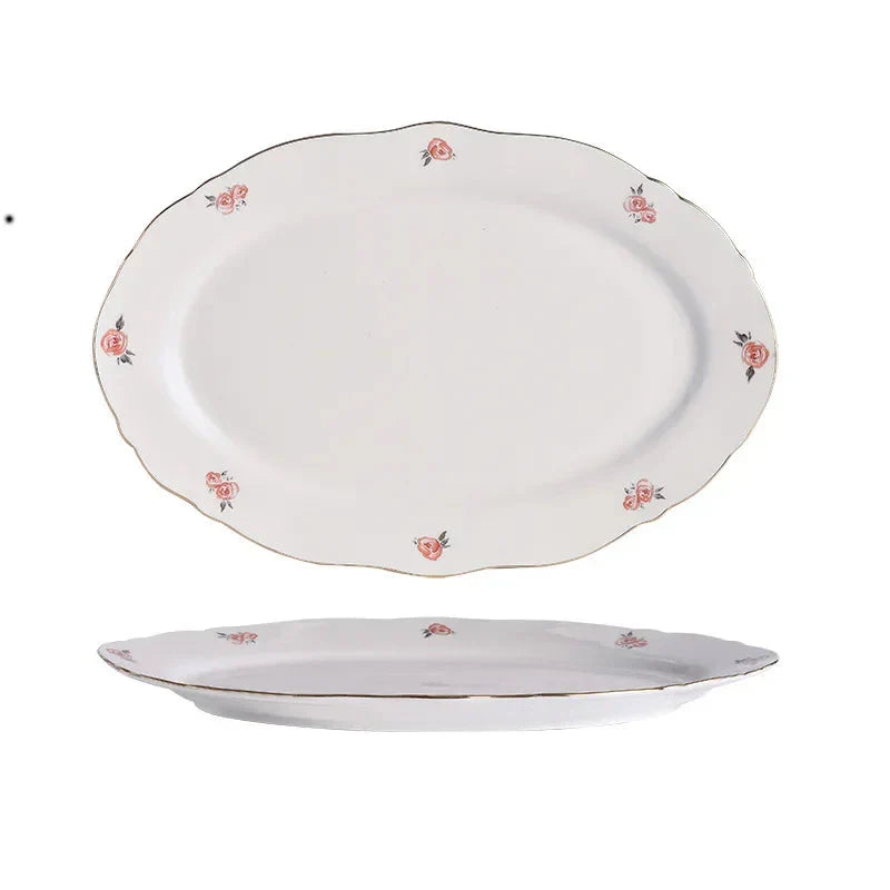 Kawaii Scoop Plate Ceramic Bowl Salad Spoon Steak Plate Dinnerware | Bowlift