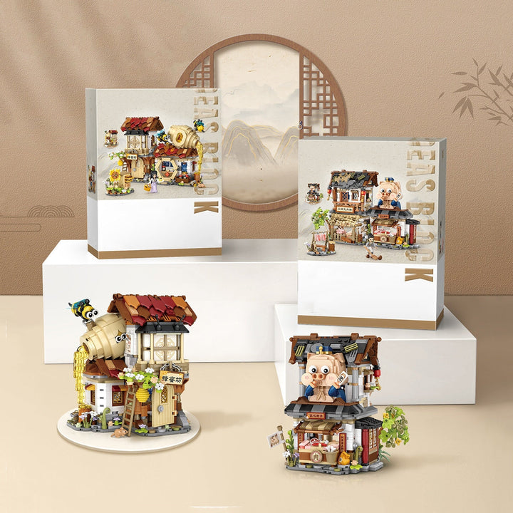 BowLift | Ancient Honey Bee & Bacon Shops Micro Building Set Collection