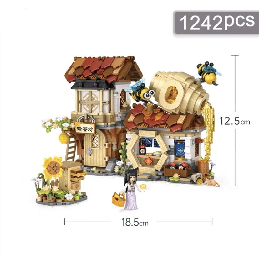 BowLift | Ancient Honey Bee & Bacon Shops Micro Building Set Collection