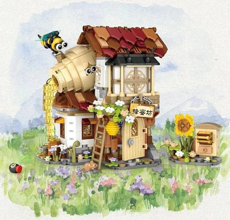 BowLift | Ancient Honey Bee & Bacon Shops Micro Building Set Collection